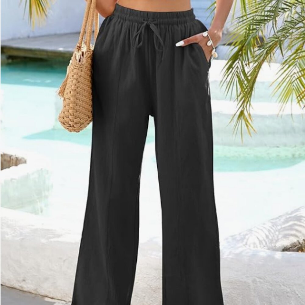 Fumlily Linen Blend Trouser Pants (runs small)
